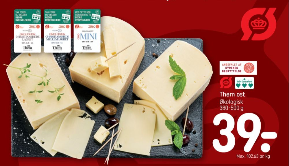 Them Ost Christianshede, Skæreost Lagret 45+ 