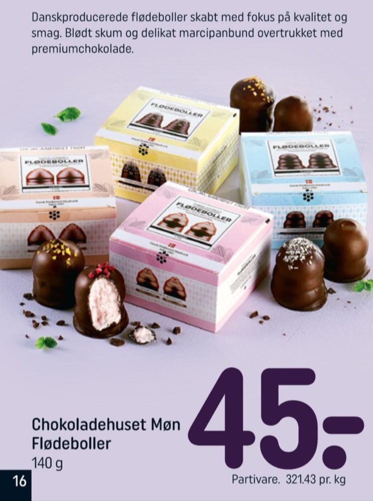 Chokoladehuset Møn, Flødeboller