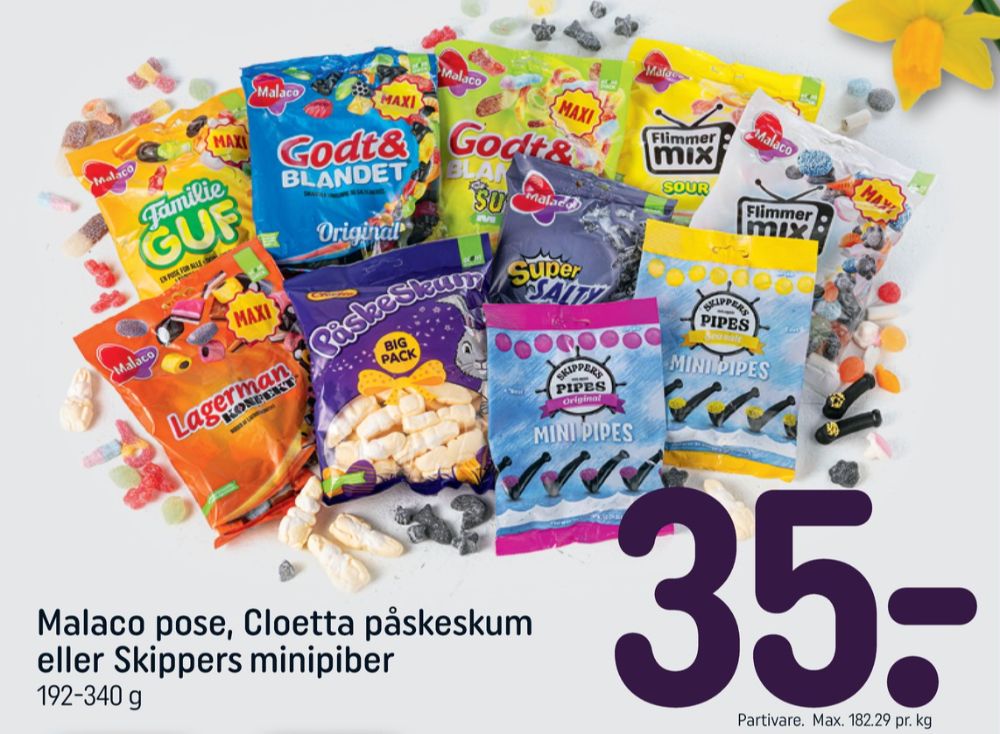 Malaco Godt & Blandet, Slikposer