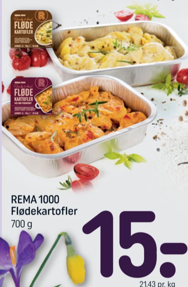 Rema 1000, Flødekartofler med Rød Peber