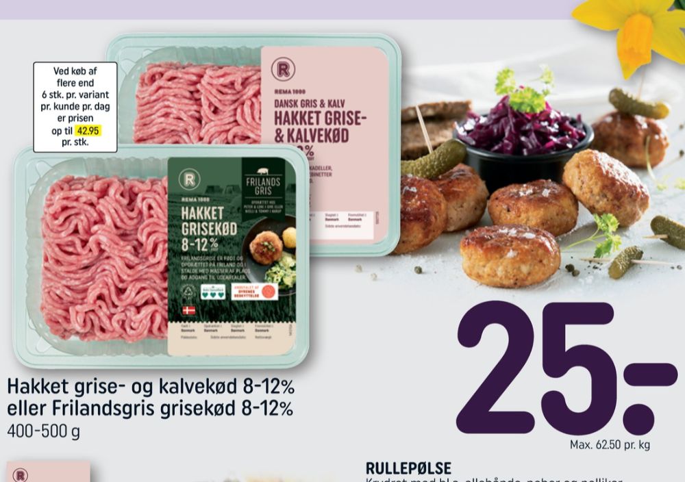 Rema 1000, Hakket kalv og grisekød 8-12%