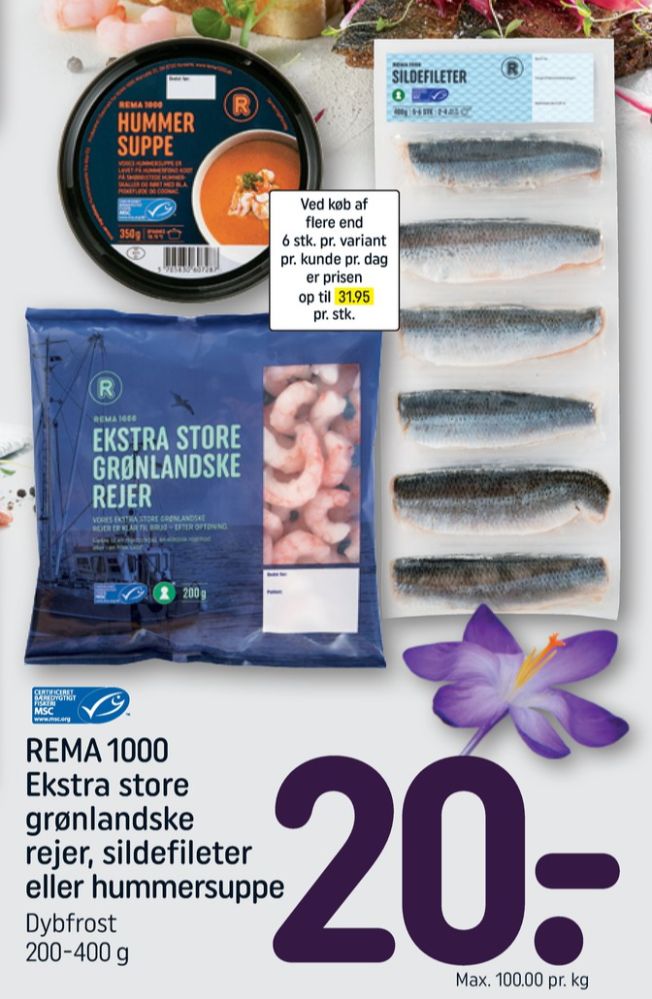 Rema 1000, Rejer