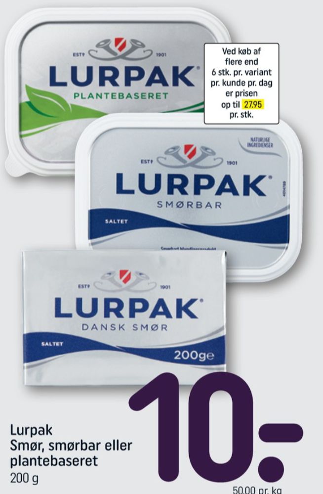 Lurpak, Smørbar