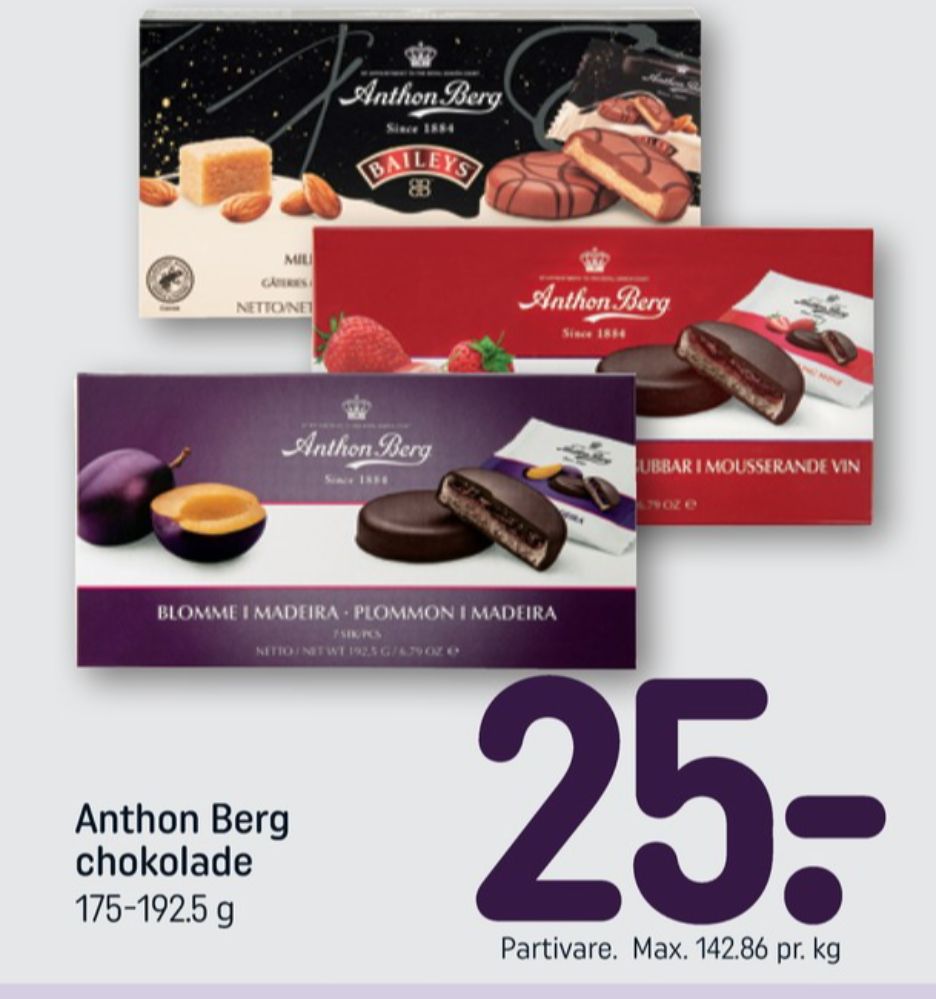 Anthon Berg, Marcipantærter Jordbær i Champagne