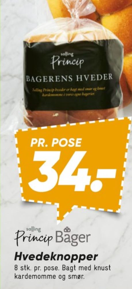 Salling Princip, Hvedeknopper