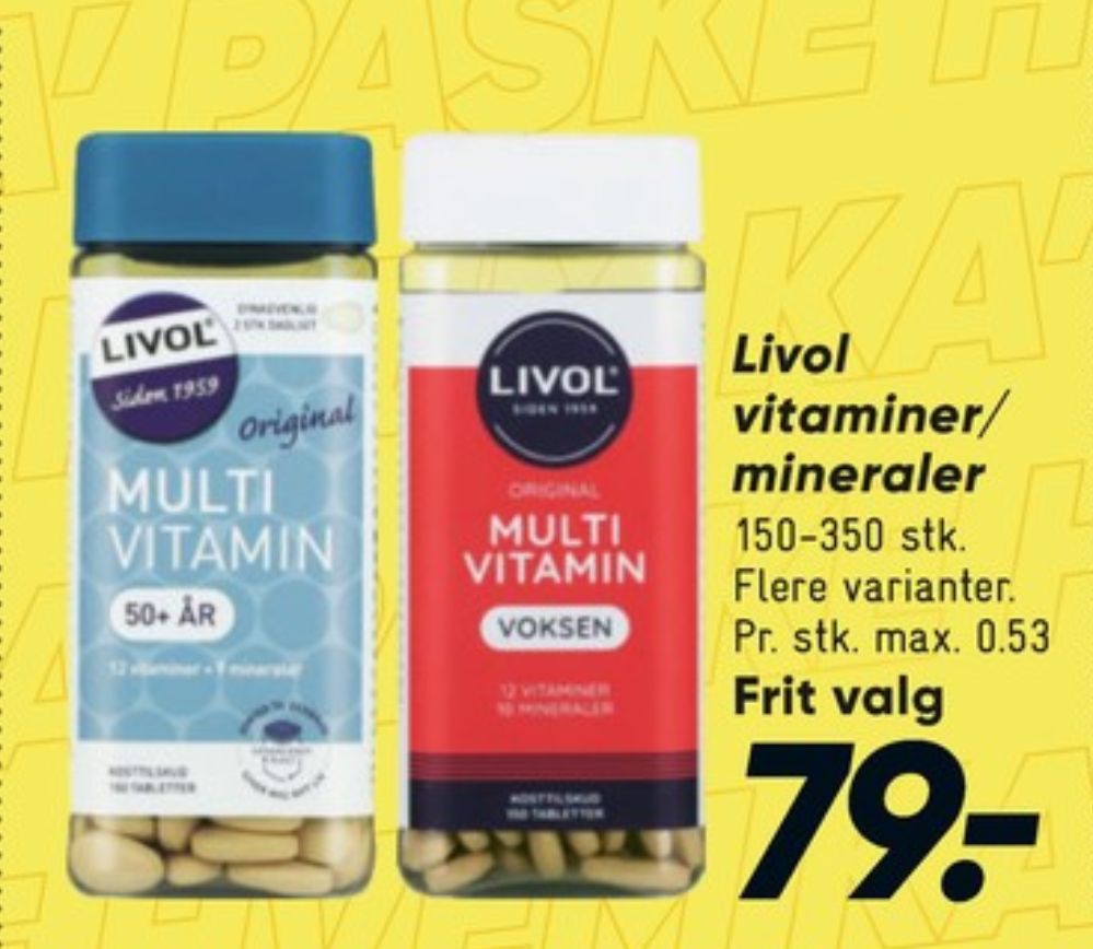 Livol Multi, Vitaminer