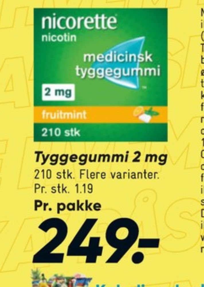 Nicorette, Nikotintyggegummi
