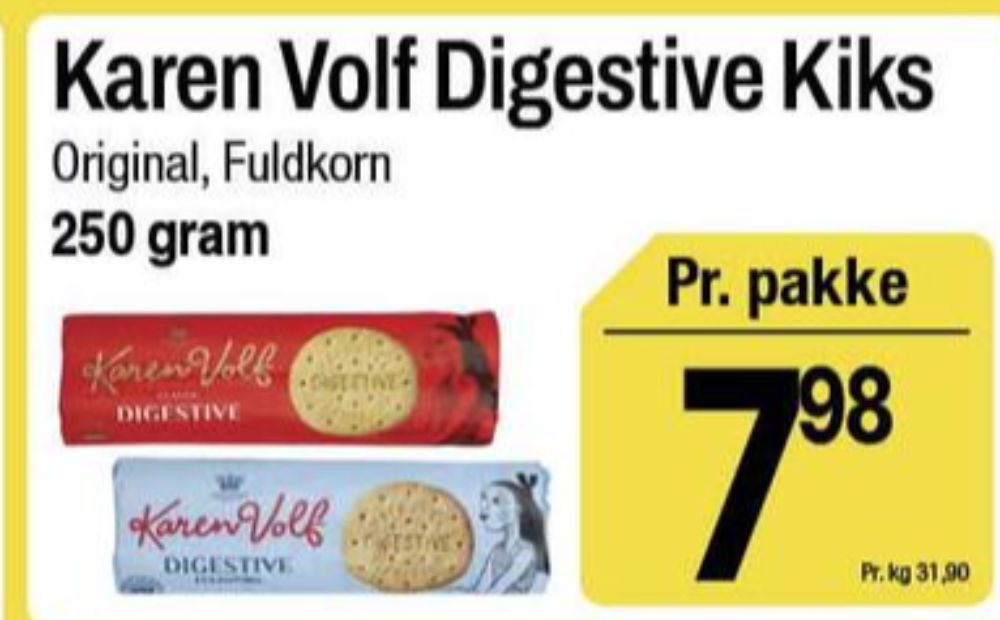 Karen Volf, Digestive kiks