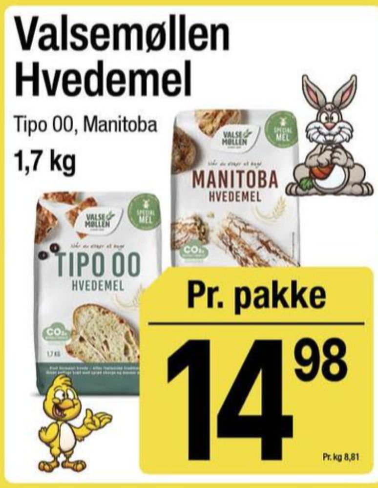 Valsemøllen, Tipo 00 Hvedemel