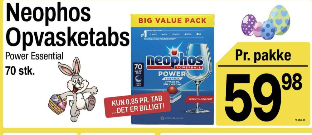 Neophos, Maskinopvask-tabs