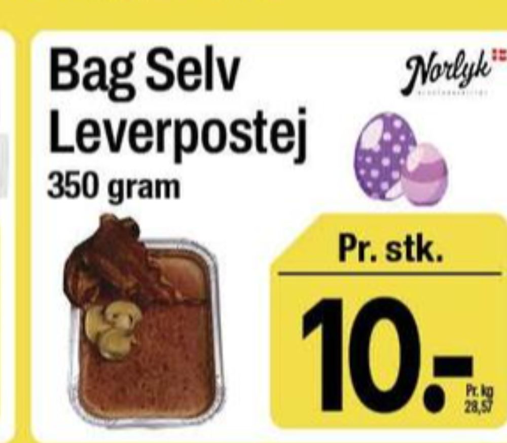 Norlyk Slagter, Bag-Selv Leverpostej