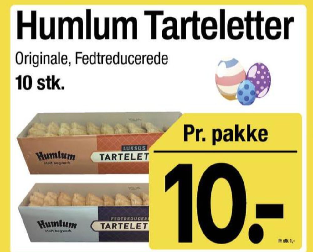 Humlum, Tarteletter Fedtreducerede