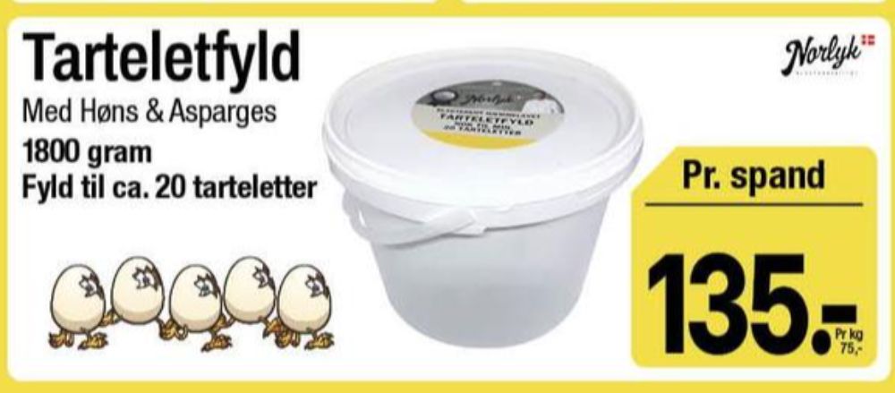 Norlyk Slagter, Tarteletfyld Høns i Asparges