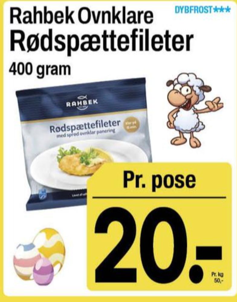 Rahbek, Rødspættefileter