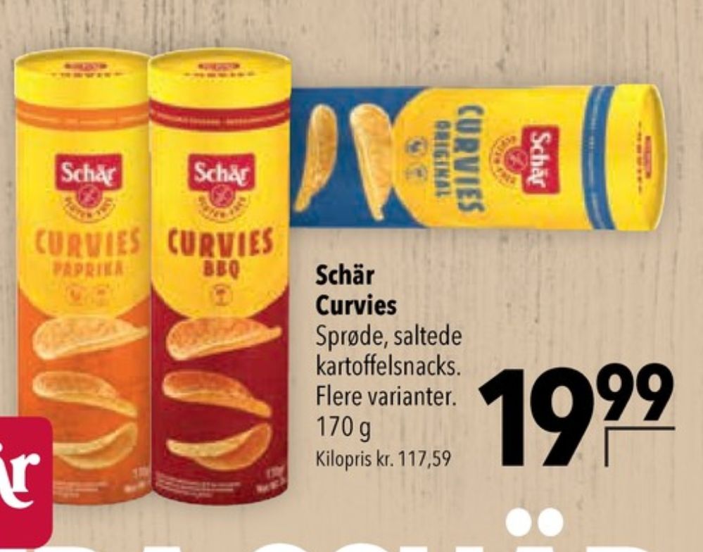 Schär, Curvies BBQ Chips