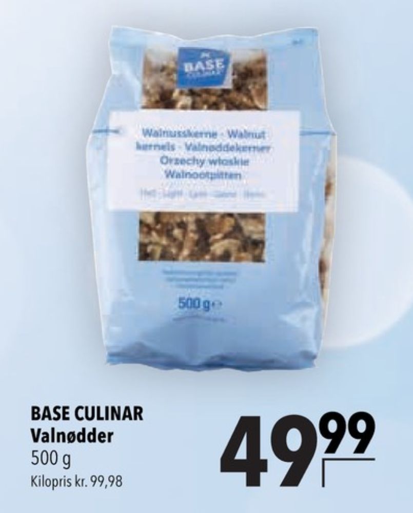 Base Culinar, Valnødder