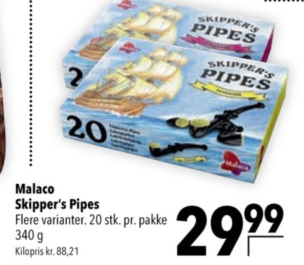 Skippers Pipes, Lakridspiber Seasalt