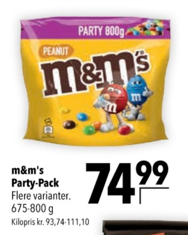 M&Ms, Chokoladepastiller Peanut