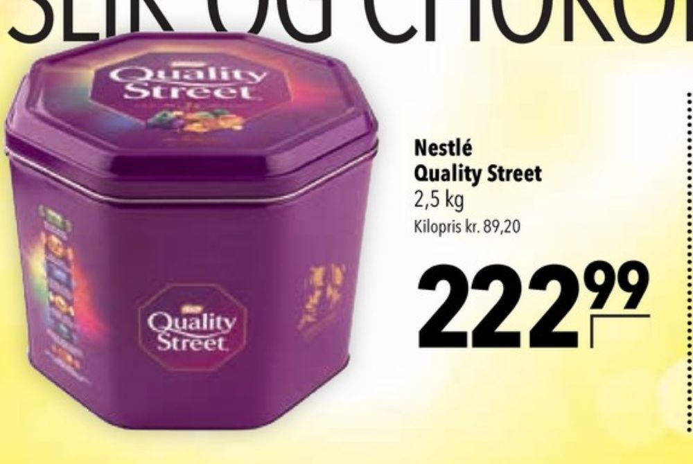 Quality Street, Dessertchokolade