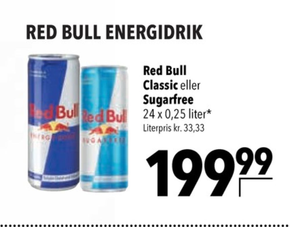 Red Bull Sugarfree, Energidrik 24 pk.
