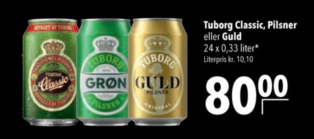 Tuborg Classic, Øl 24 pk.