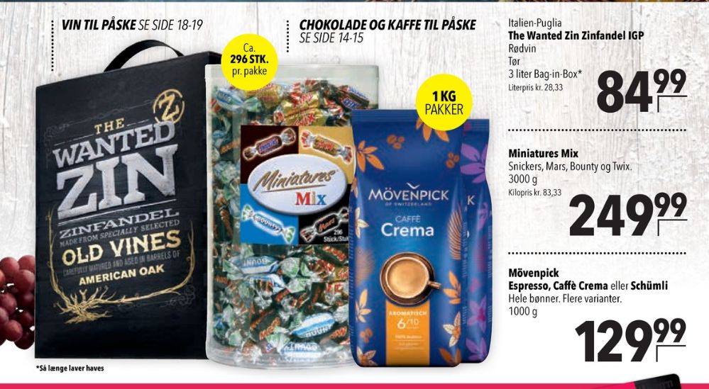 Mövenpick Caffe Crema, Kaffebønner