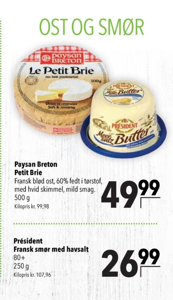 Président, Smør