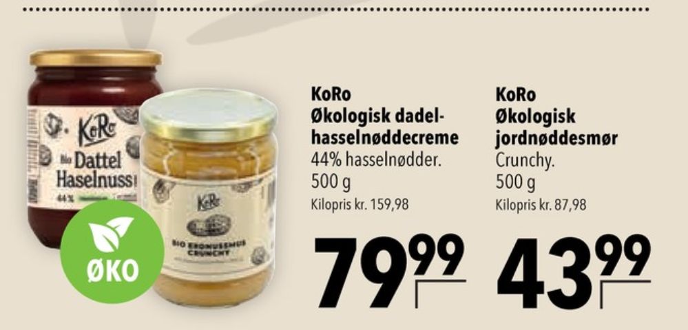 KoRo, Daddel Hasselnøddecreme