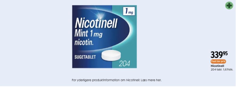 Nicotinell, Sugetabletter