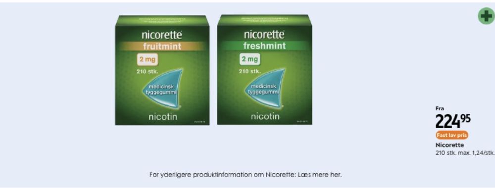 Nicorette, Nikotintyggegummi