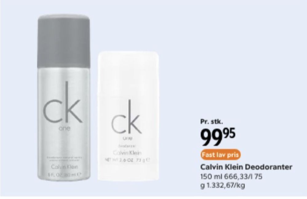Calvin Klein, Deospray
