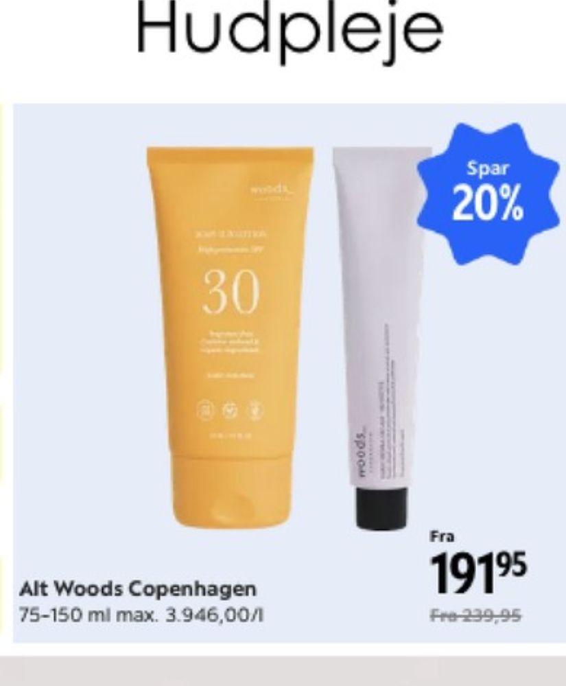 Woods Copenhagen, Solcreme