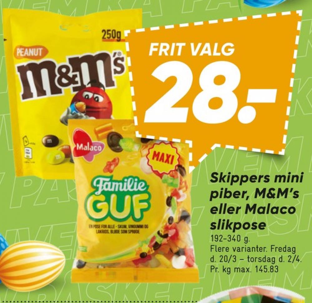 M&Ms, Chokoladepastiller Peanuts