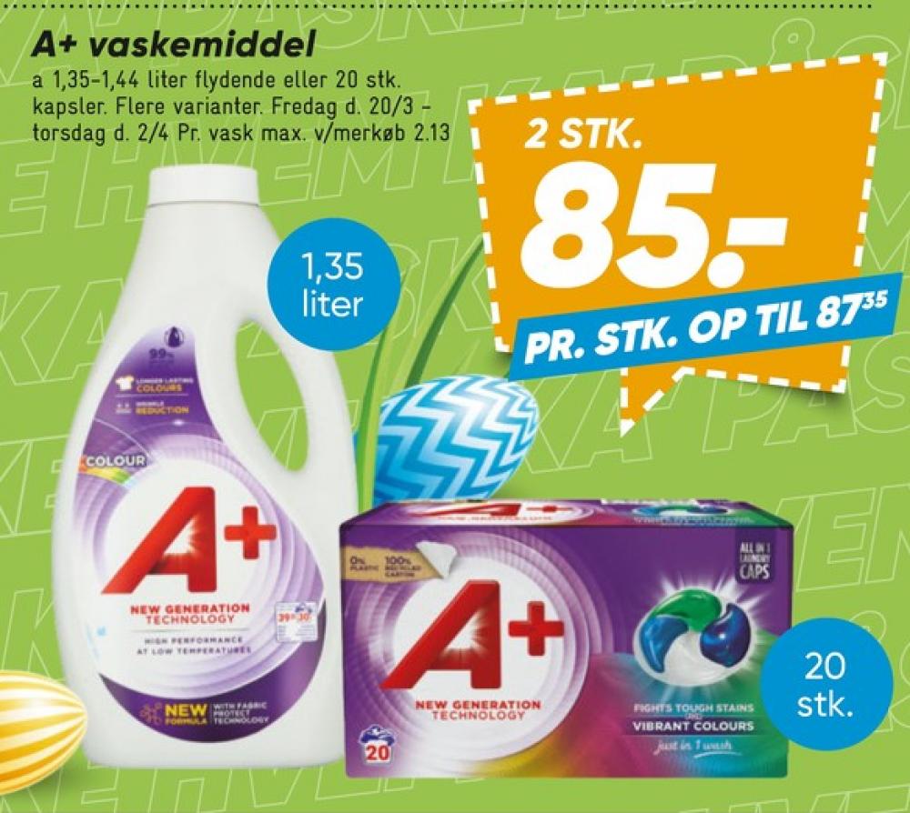 A+, Vaskemiddel-tabs