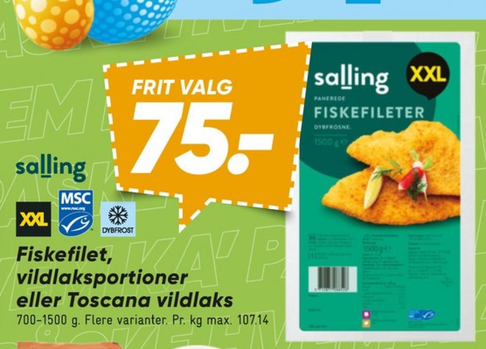 Salling, Lakseportioner