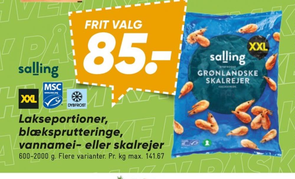Salling, Lakseportioner
