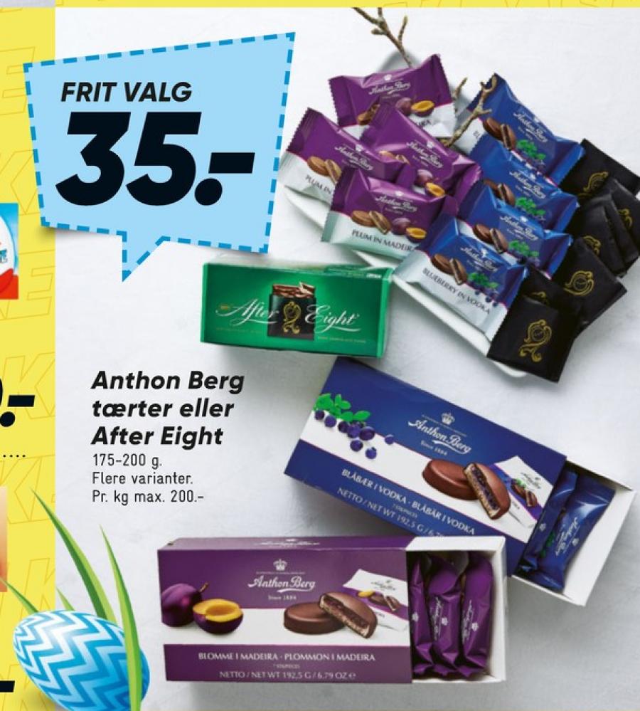 Anthon Berg, Marcipantærter Blåbær i Vodka