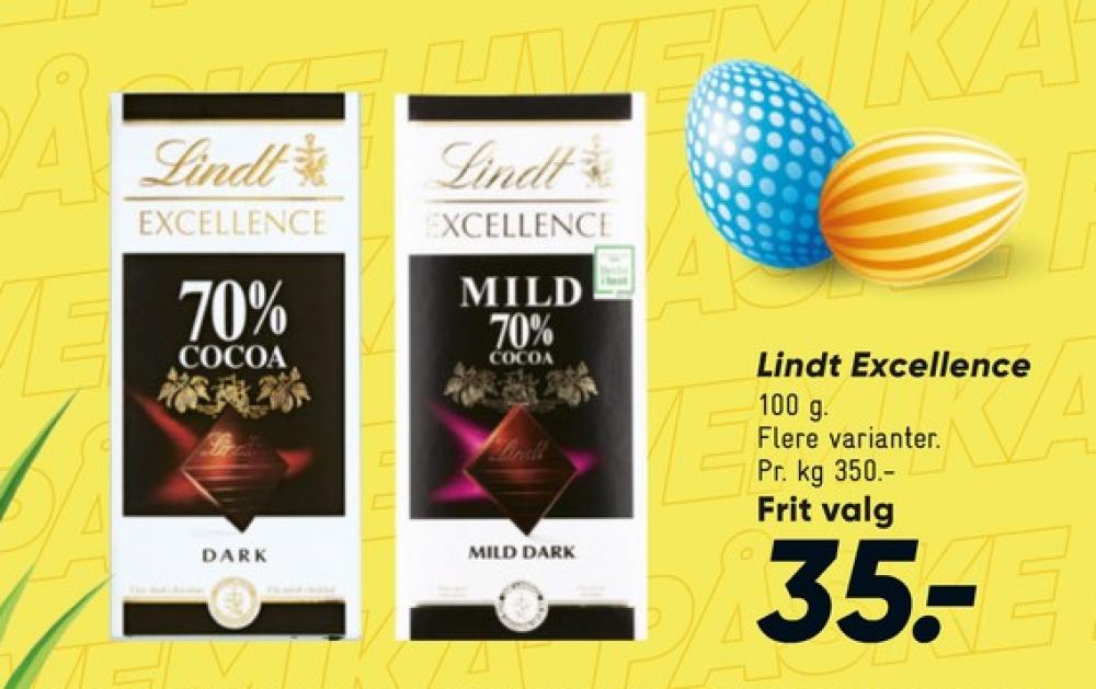 Lindt Excellence, Chokoladeplade 70 % Cocoa Dark
