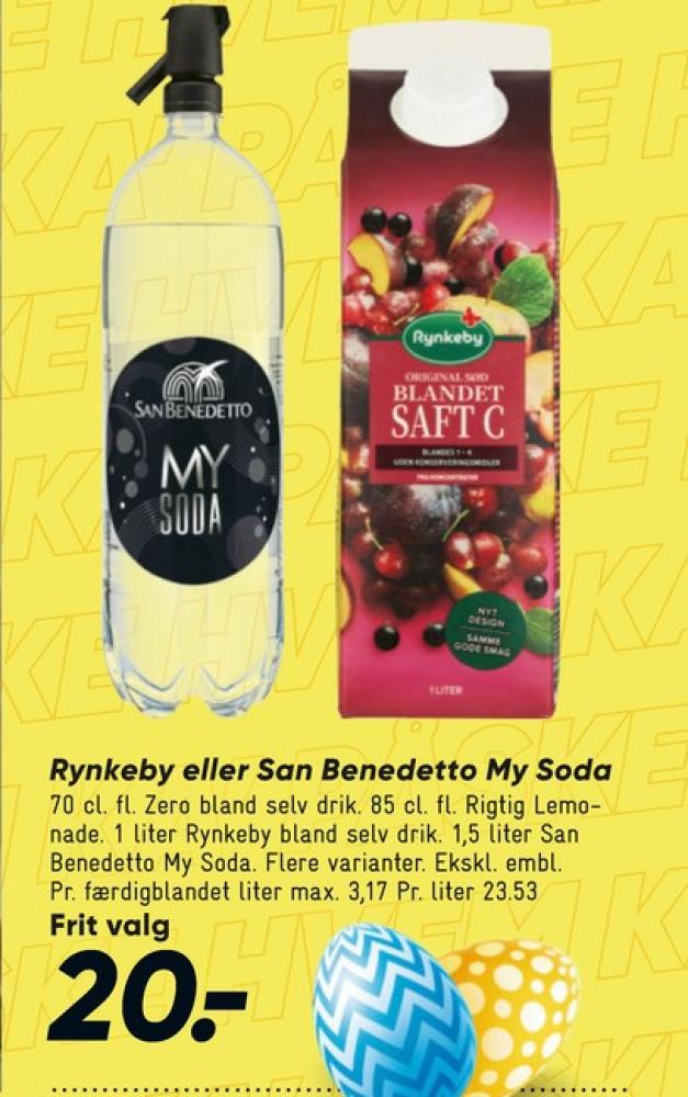Rynkeby Zero, Hindbær & Citron Frugtsaft 
