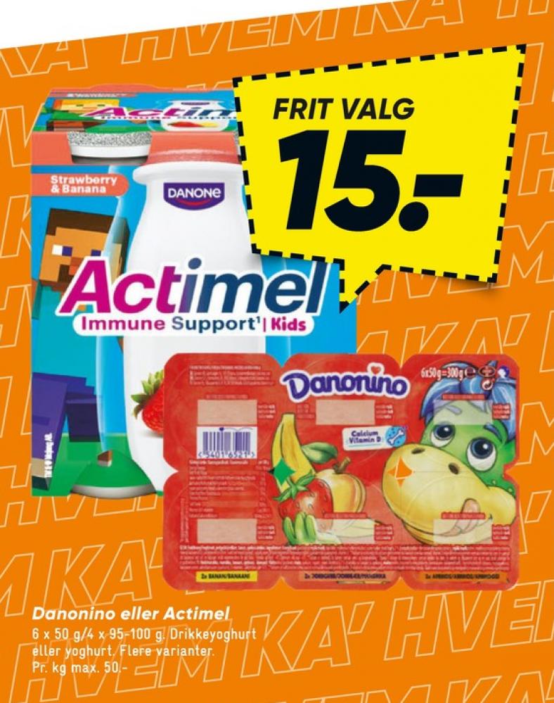 Danone Danonino, Jordbær, Banan & Abrikos yoghurt