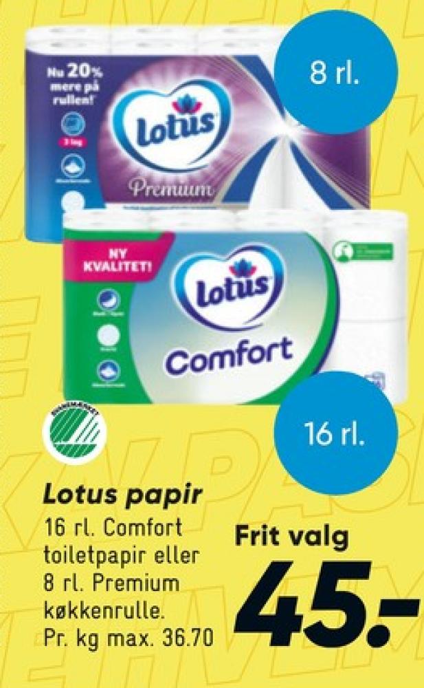 Lotus Comfort, Toiletpapir