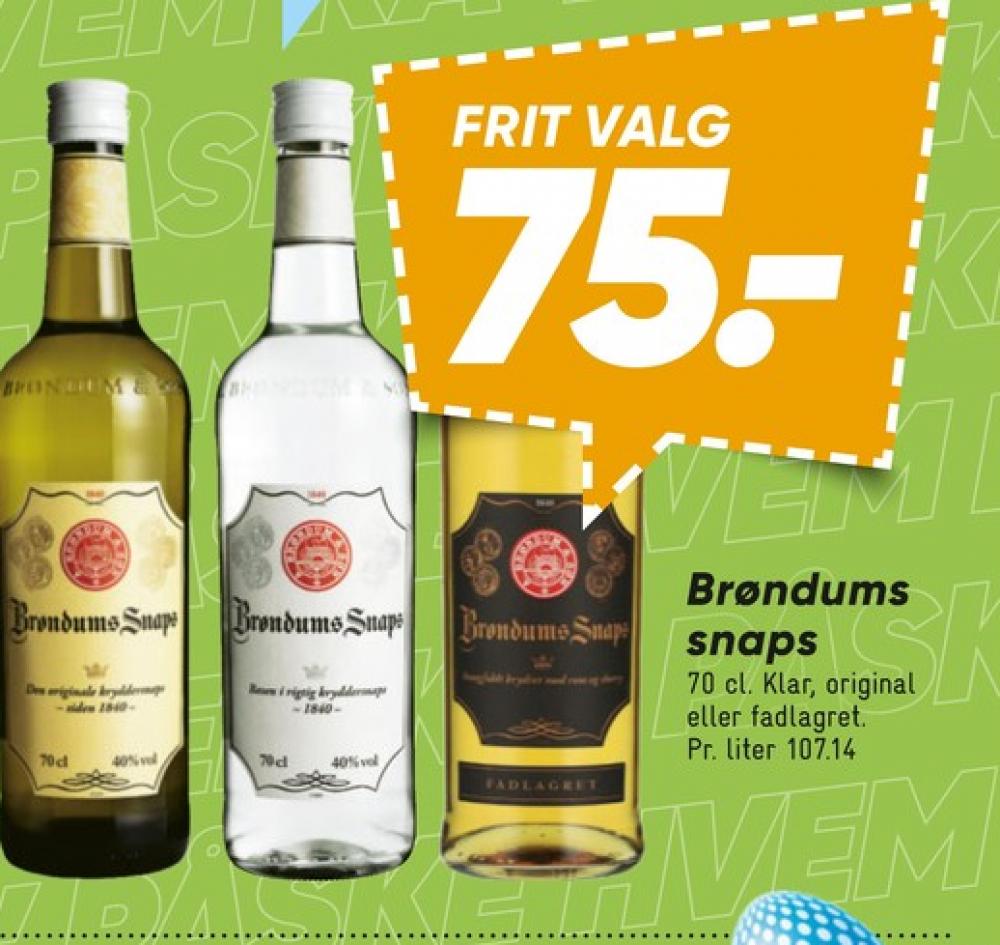 Brøndums  Klar, Snaps