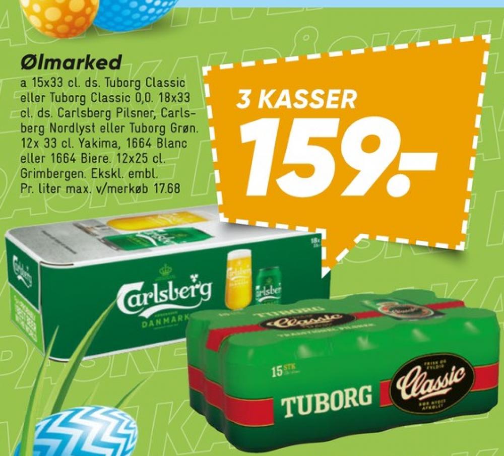 Tuborg Classic 0,0, Øl - Alkoholfri 15 pk.