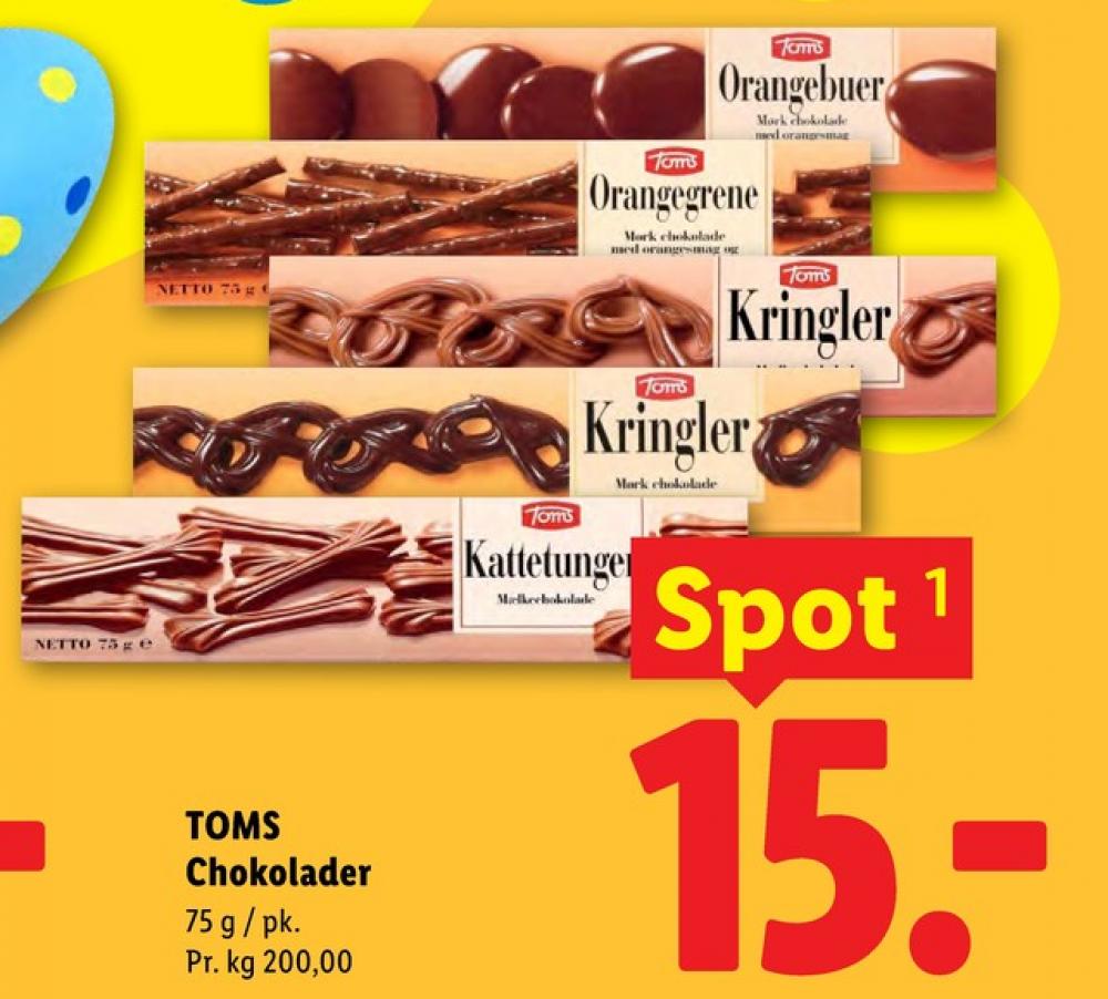 Toms Kattetunger, Dessertchokolade