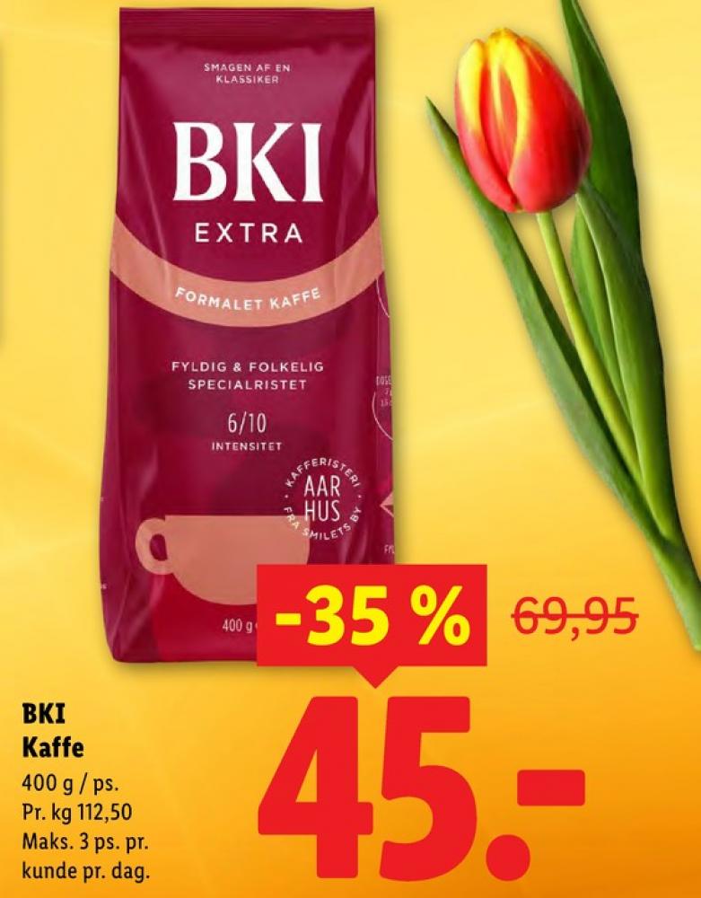 BKI Extra Specialristet, Kaffe Formalet