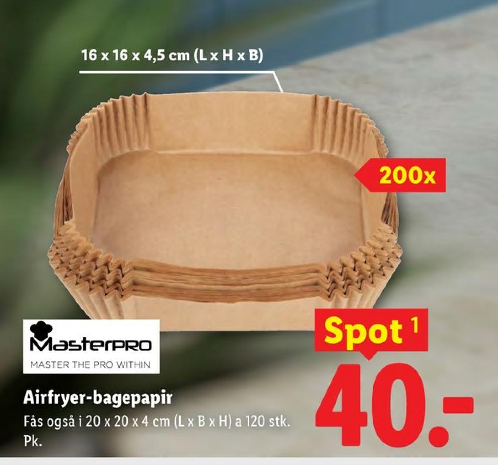 Masterpro, Airfryer Bagepapir