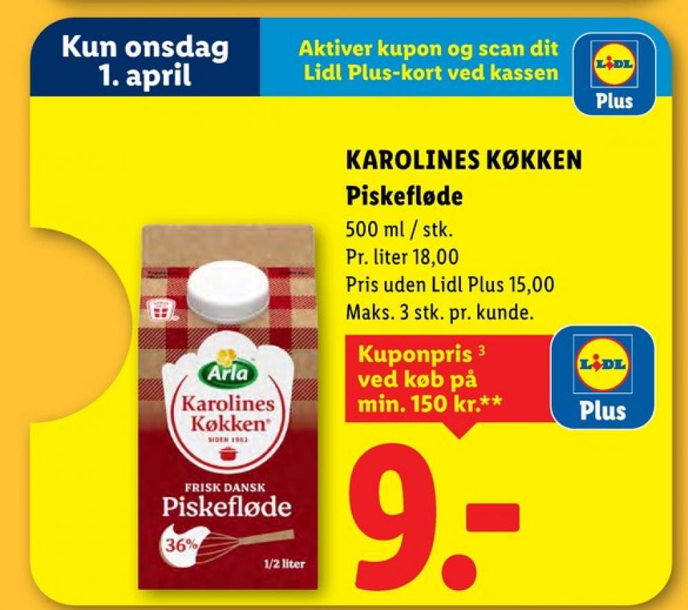 Karolines, Piskefløde 36%
