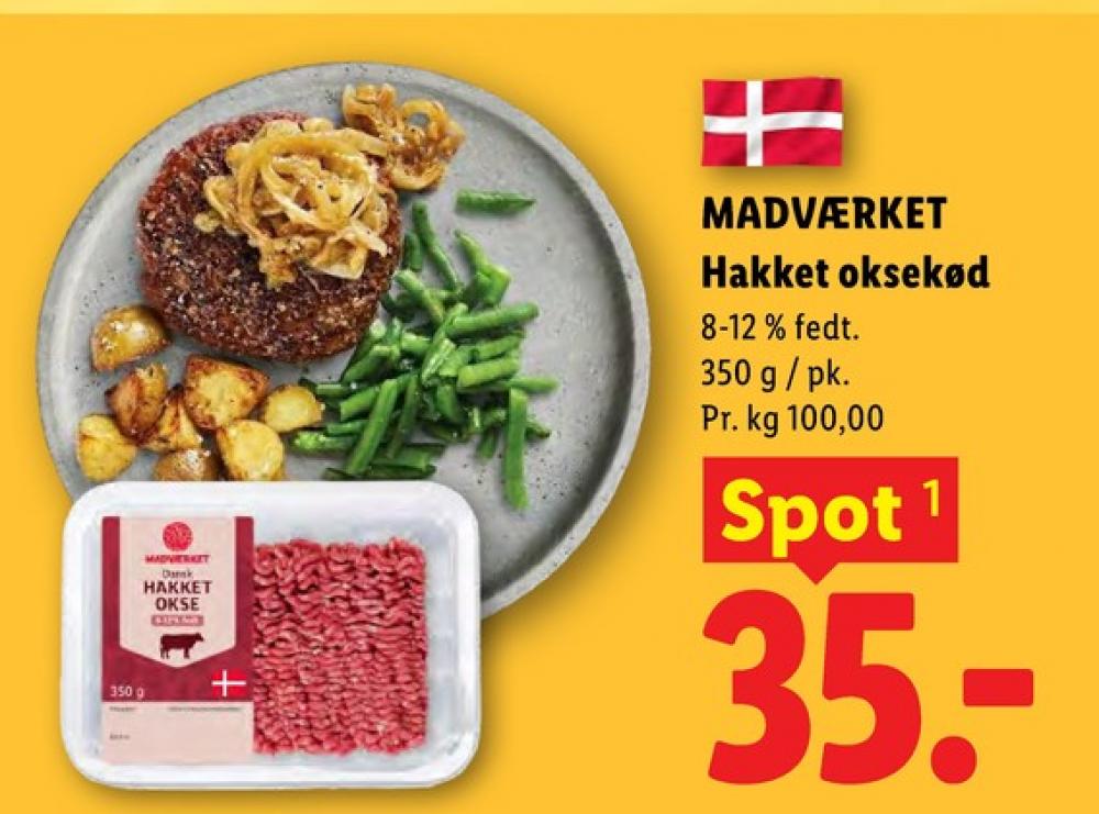Madværket, Hakket oksekød 8-12%
