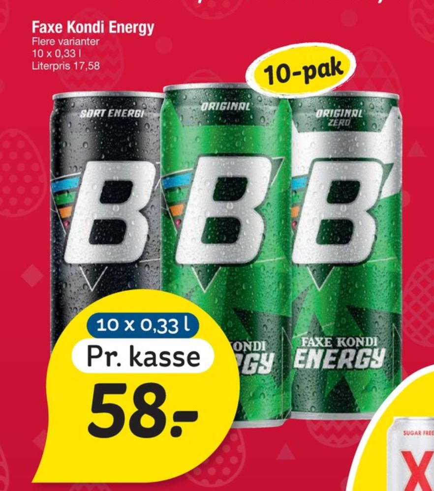 Faxe Kondi Booster , Energidrik 10 pk.