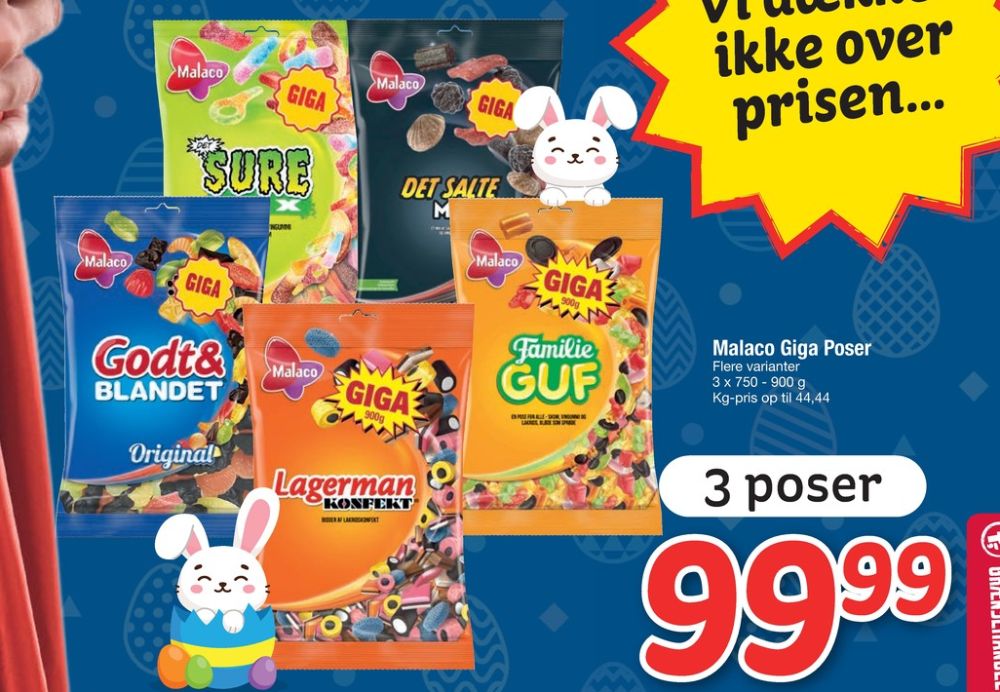 Malaco Godt & Blandet, Slikposer